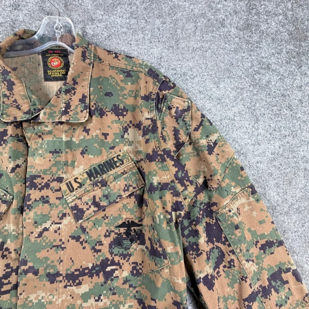 USMC MCCUU Woodland MARPAT Camo Digital Combat Uniform Blouse Jacket Small Reg